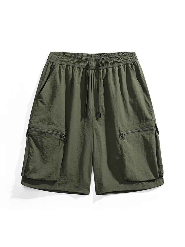 Plus Size 12xl 180kg Ice Cool Short Men Summer Cargo Pants Half Length Oversize Loose 11xl 10xl 9xl Men's Quick Dry Sport Shorts