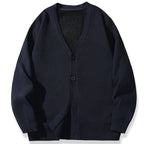 2026 New Men's Casual Long Sleeved Velvet Sweater Cardigan Knitted Jacket Top Autumn and Winter Fashionable Versatile Jacket