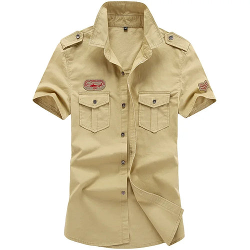 2026 Spring Shirts Men Long Sleeve Casual 100% Cotton High Quality Camisa Military Shirts Fashion Brand Clothing Black Blouse