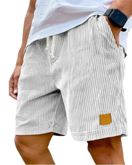 Men's Retro Corduroy Casual Shorts Men Fashion Solid Sweatpants Harajuku Corduroy Short Pants New Men Clothing Roupas