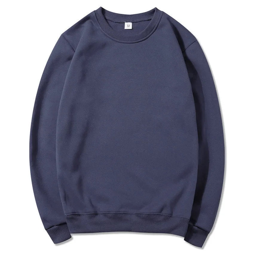 2025 Spring and Autumn Fashion Brand Solid Color Round Neck Long sleeved Sweater for Men and Women's Fashion Casual Sports Shirt