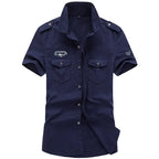 2026 Spring Shirts Men Long Sleeve Casual 100% Cotton High Quality Camisa Military Shirts Fashion Brand Clothing Black Blouse