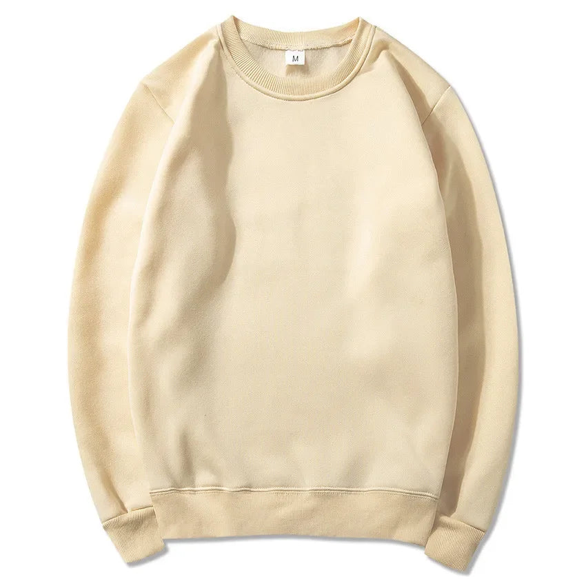 2025 Spring and Autumn Fashion Brand Solid Color Round Neck Long sleeved Sweater for Men and Women's Fashion Casual Sports Shirt
