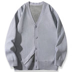 2026 New Men's Casual Long Sleeved Velvet Sweater Cardigan Knitted Jacket Top Autumn and Winter Fashionable Versatile Jacket