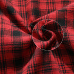 Men's Shirts Spring Flannel Long Sleeve Plaid Checkered Brushed Casual Western Cowboy Pearl Snap Shirt Popular Clothes US Size