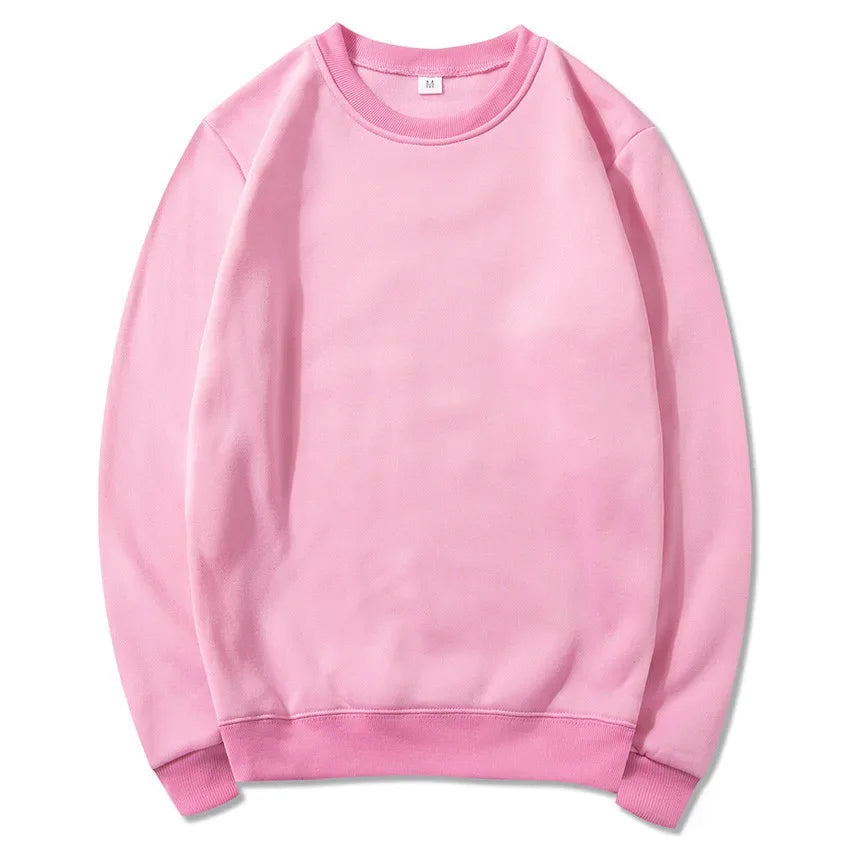 2025 Spring and Autumn Fashion Brand Solid Color Round Neck Long sleeved Sweater for Men and Women's Fashion Casual Sports Shirt