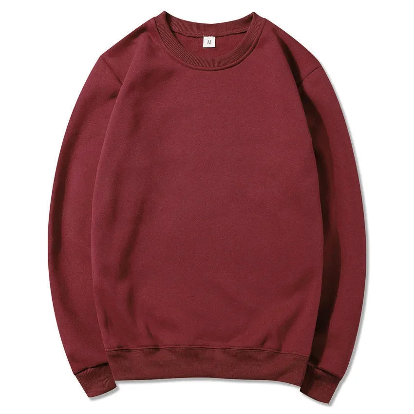 2025 Spring and Autumn Fashion Brand Solid Color Round Neck Long sleeved Sweater for Men and Women's Fashion Casual Sports Shirt