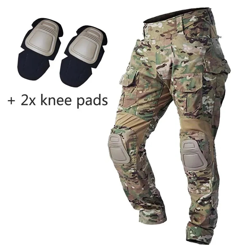 Gen3 Outdoor Tactical Pants Men Clothing Combat Pants +Knee Pads Airsoft Trousers Green Hunting Pants Elasticity Wear-resisting