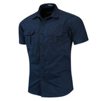 2026 Spring Shirts Men Long Sleeve Casual 100% Cotton High Quality Camisa Military Shirts Fashion Brand Clothing Black Blouse