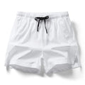 Summer Ice Silk Quick Dry Short Pants Men Breathable Sportswear Running Fitness Beach Bottoms Gym Training Zipper Pocket Shorts