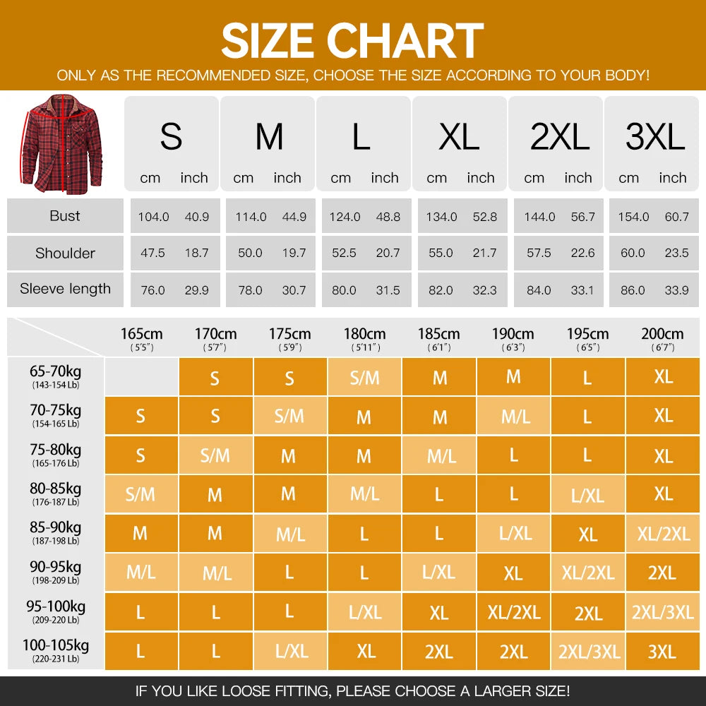 Men's Shirts Spring Flannel Long Sleeve Plaid Checkered Brushed Casual Western Cowboy Pearl Snap Shirt Popular Clothes US Size