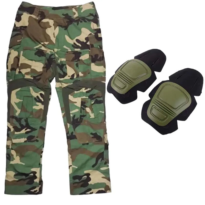 Gen3 Outdoor Tactical Pants Men Clothing Combat Pants +Knee Pads Airsoft Trousers Green Hunting Pants Elasticity Wear-resisting
