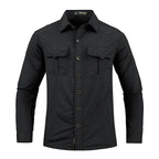 2026 Spring Shirts Men Long Sleeve Casual 100% Cotton High Quality Camisa Military Shirts Fashion Brand Clothing Black Blouse