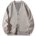 2026 New Men's Casual Long Sleeved Velvet Sweater Cardigan Knitted Jacket Top Autumn and Winter Fashionable Versatile Jacket