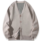 2026 New Men's Casual Long Sleeved Velvet Sweater Cardigan Knitted Jacket Top Autumn and Winter Fashionable Versatile Jacket