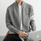 Trendy Men's Fashion Cardigan Sweater Jacket Stylish Acrylic Blend Cardigan for Fall and Winter Comfortable and Warm Men's Top