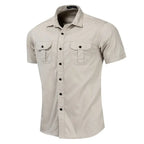 2026 Spring Shirts Men Long Sleeve Casual 100% Cotton High Quality Camisa Military Shirts Fashion Brand Clothing Black Blouse